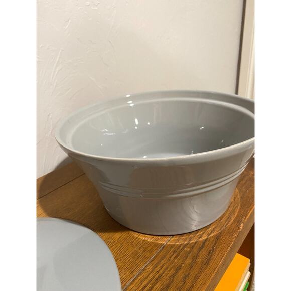 Vintage Mason Cash 2.5 Litre Oven Safe Casserole Dish With Lid, Grey - Picture 2 of 7